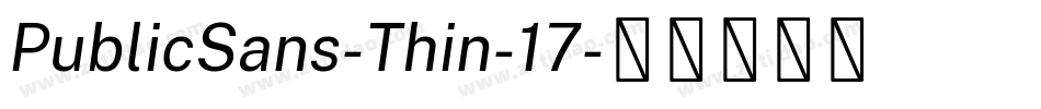 PublicSans-Thin-17字体转换