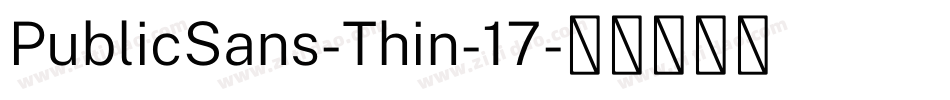 PublicSans-Thin-17字体转换