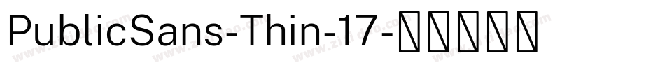 PublicSans-Thin-17字体转换