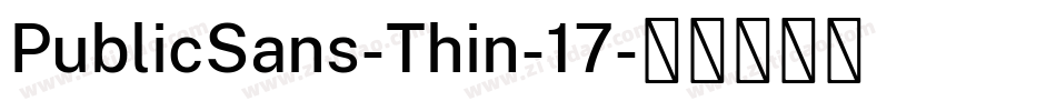 PublicSans-Thin-17字体转换