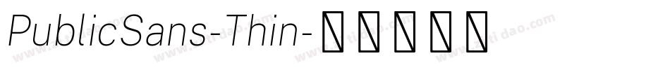 PublicSans-Thin字体转换