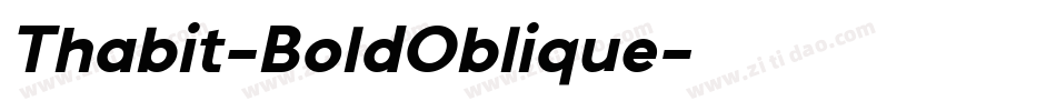 Thabit-BoldOblique字体转换