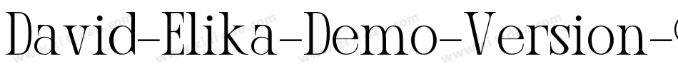 David-Elika-Demo-Version字体转换