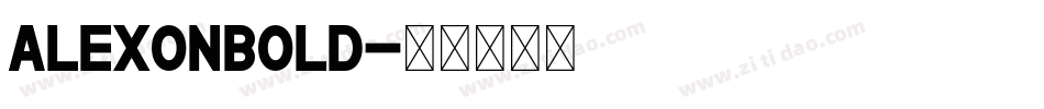 AlexonBold字体转换