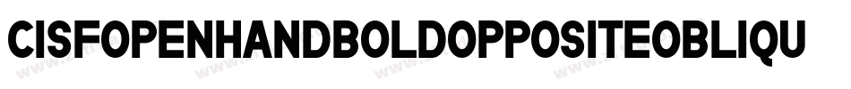 CisfOpenhandBoldOppositeoblique-K207字体转换