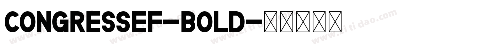 CongressEF-Bold字体转换