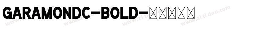 GaramondC-Bold字体转换
