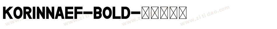KorinnaEF-Bold字体转换