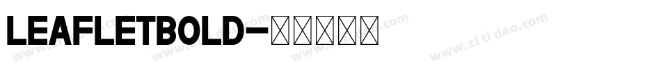 LeafletBold字体转换