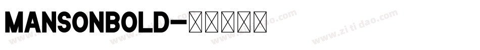 MansonBold字体转换