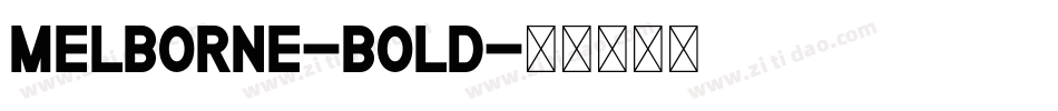 Melborne-Bold字体转换