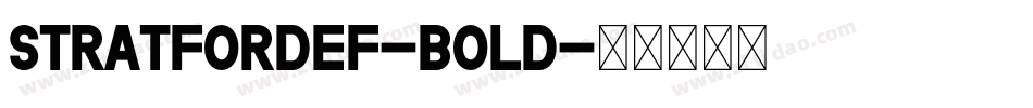 StratfordEF-Bold字体转换