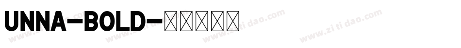 Unna-Bold字体转换