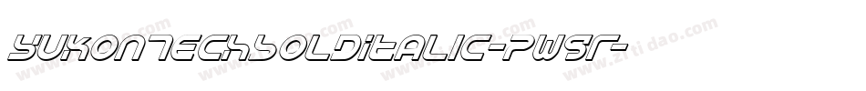 YukonTechBoldItalic-Pw9r字体转换