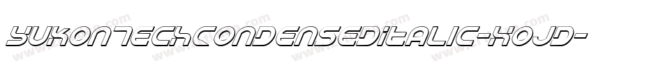 YukonTechCondensedItalic-XoJd字体转换
