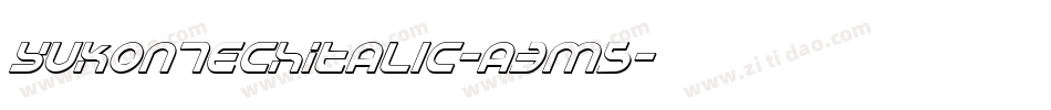 YukonTechItalic-a3M5字体转换
