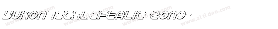 YukonTechLeftalic-Z0n8字体转换