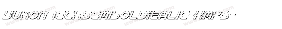 YukonTechSemiBoldItalic-xmy5字体转换