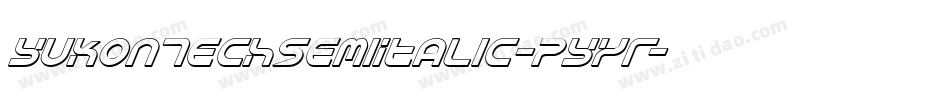 YukonTechSemiItalic-pYyr字体转换