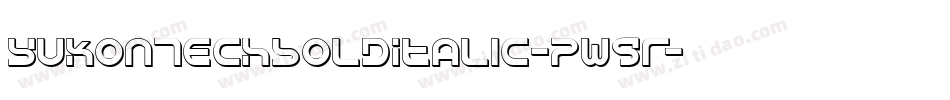YukonTechBoldItalic-Pw9r字体转换