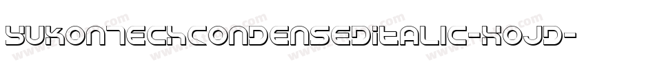 YukonTechCondensedItalic-XoJd字体转换