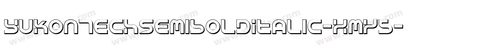 YukonTechSemiBoldItalic-xmy5字体转换