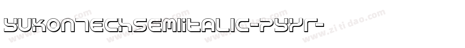 YukonTechSemiItalic-pYyr字体转换