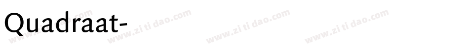 Quadraat字体转换