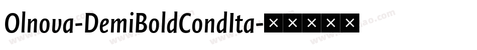 Olnova-DemiBoldCondIta字体转换