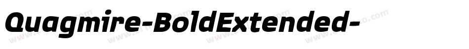 Quagmire-BoldExtended字体转换