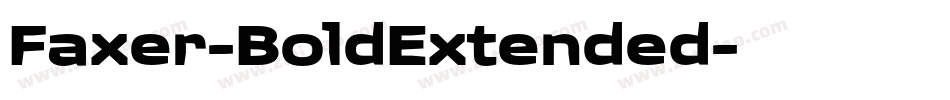 Faxer-BoldExtended字体转换