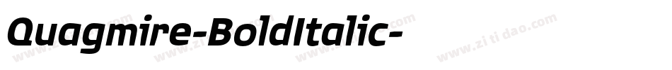 Quagmire-BoldItalic字体转换