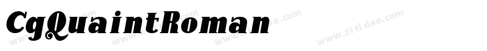 CgQuaintRoman字体转换