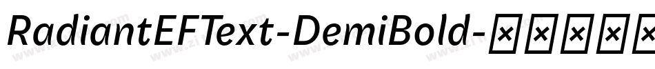 RadiantEFText-DemiBold字体转换