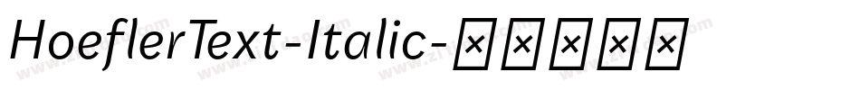 HoeflerText-Italic字体转换