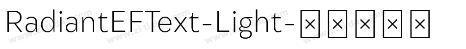 RadiantEFText-Light字体转换