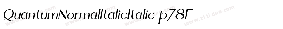 QuantumNormalItalicItalic-p78Ed字体转换