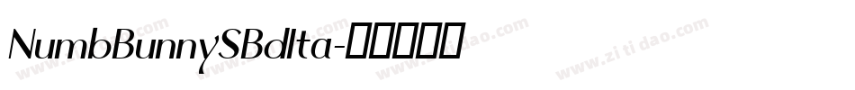 NumbBunnySBdIta字体转换