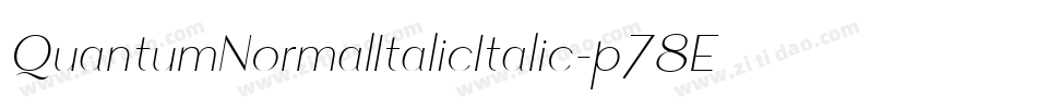 QuantumNormalItalicItalic-p78Ed字体转换