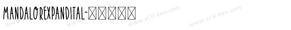 mandalorexpandital字体转换
