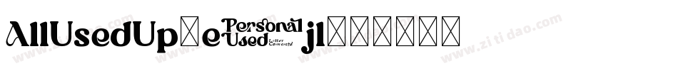 AllUsedUp-e2jl字体转换