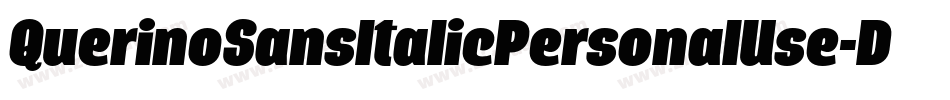 QuerinoSansItalicPersonalUse-DOYPR字体转换