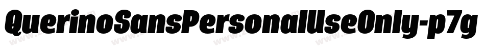 QuerinoSansPersonalUseOnly-p7g2O字体转换