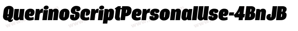 QuerinoScriptPersonalUse-4BnJB字体转换