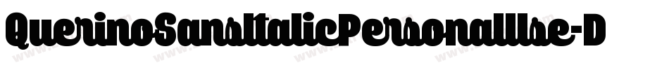 QuerinoSansItalicPersonalUse-DOYPR字体转换
