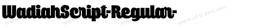 WadiahScript-Regular字体转换