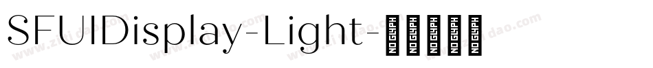 SFUIDisplay-Light字体转换
