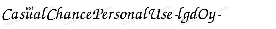 CasualChancePersonalUse-lgdOy字体转换