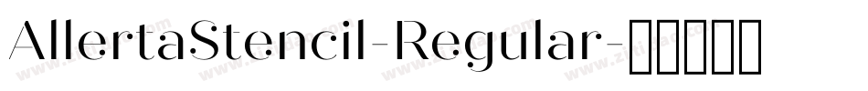 AllertaStencil-Regular字体转换