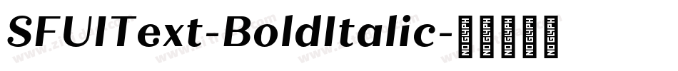 SFUIText-BoldItalic字体转换